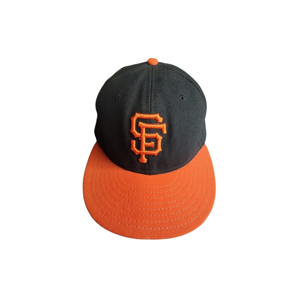 Authentic New Era San Francisco Giants Baseball Hat Black Orange Cool Base 7 3/4